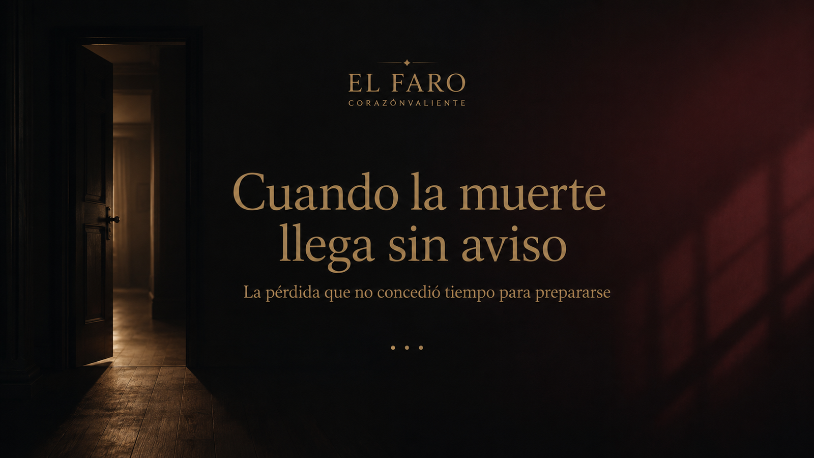 Para quienes no tuvieron tiempo de despedirse: sobre la culpa que busca una causa y la intemperie que deja una muerte que no avisa.