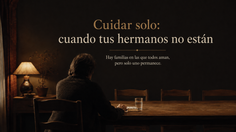 El hijo que cuida y el hijo que teme mirar.